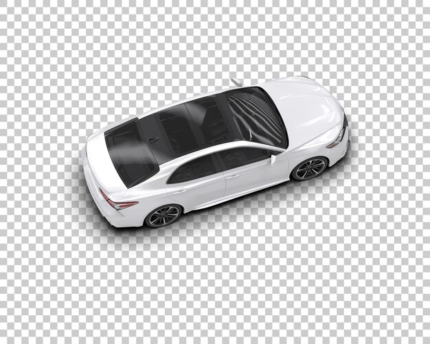 Ilustración de renderización 3D de automóviles modernos aislados en el fondo