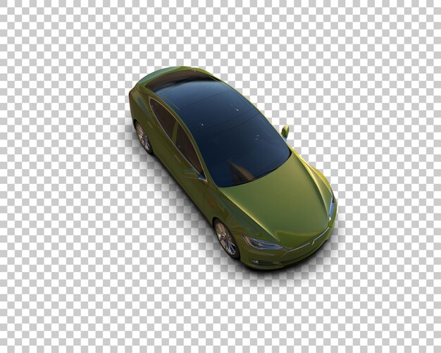 Ilustración de renderización 3D de automóviles modernos aislados en el fondo