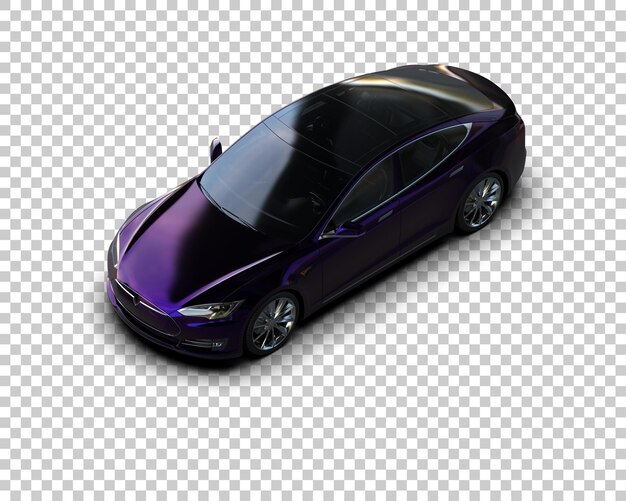 Ilustración de renderización 3D de automóviles modernos aislados en el fondo