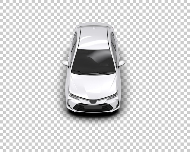 Ilustración de renderización 3D de automóviles modernos aislados en el fondo