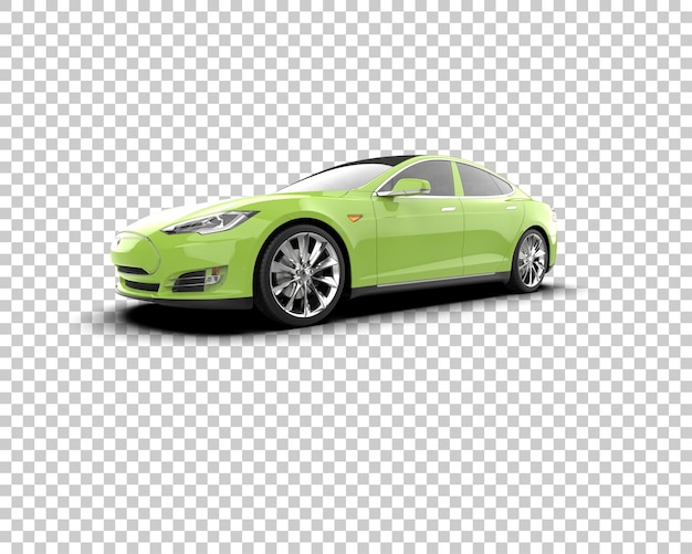 Ilustración de renderización 3D de automóviles modernos aislados en el fondo