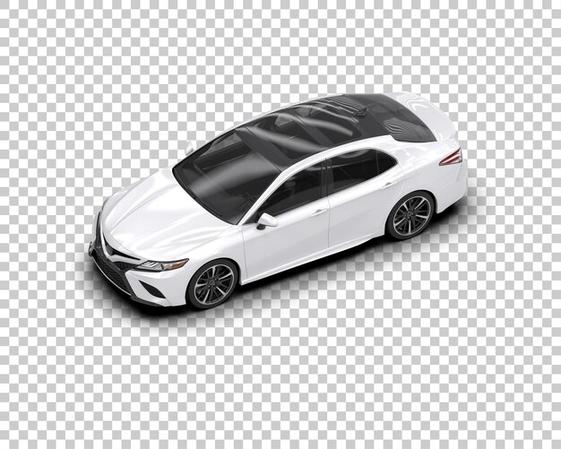 Ilustración de renderización 3D de automóviles modernos aislados en el fondo