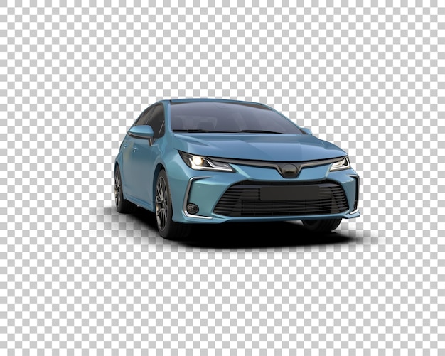 Ilustración de renderización 3D de automóviles modernos aislados en el fondo