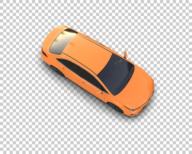 Ilustración de renderización 3D de automóviles modernos aislados en el fondo
