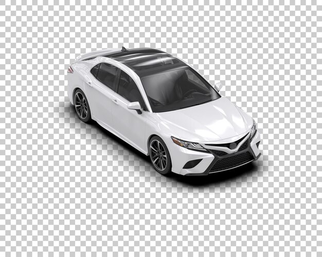 Ilustración de renderización 3D de automóviles modernos aislados en el fondo
