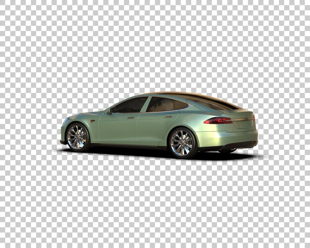 Ilustración de renderización 3D de automóviles modernos aislados en el fondo