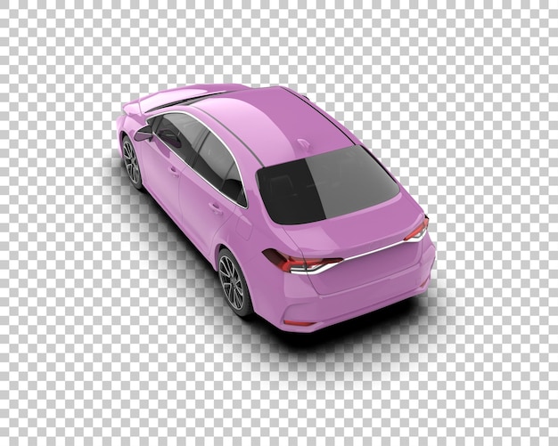 Ilustración de renderización 3D de automóviles modernos aislados en el fondo