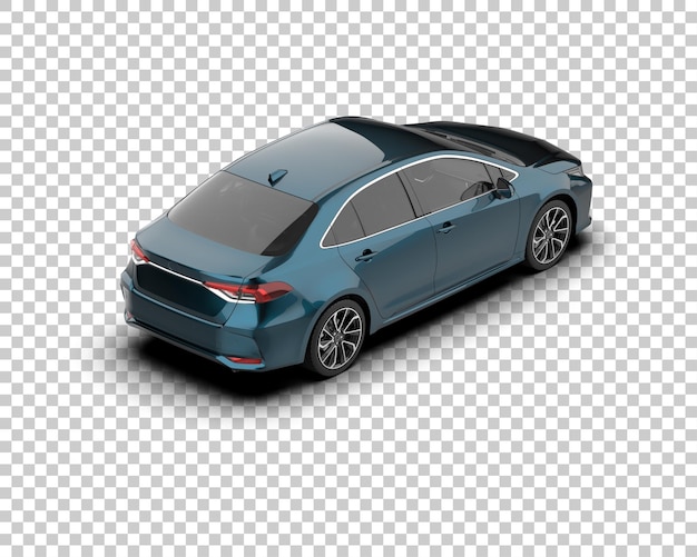 Ilustración de renderización 3D de automóviles modernos aislados en el fondo