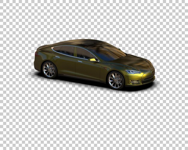 Ilustración de renderización 3D de automóviles modernos aislados en el fondo