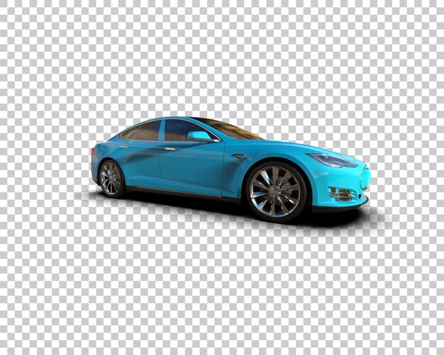 Ilustración de renderización 3D de automóviles modernos aislados en el fondo