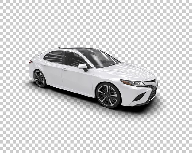 Ilustración de renderización 3D de automóviles modernos aislados en el fondo