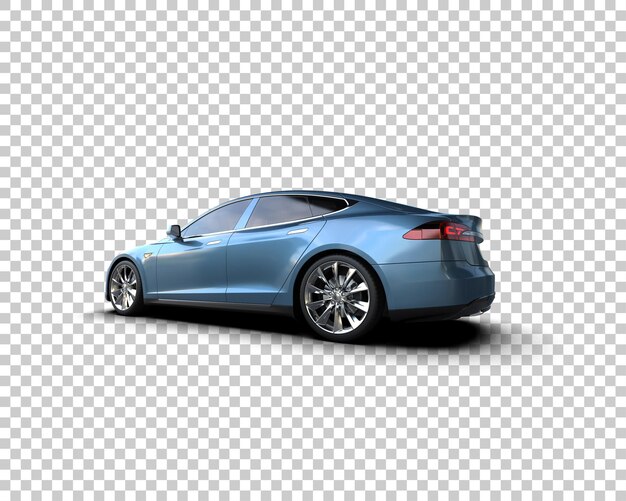 Ilustración de renderización 3D de automóviles modernos aislados en el fondo