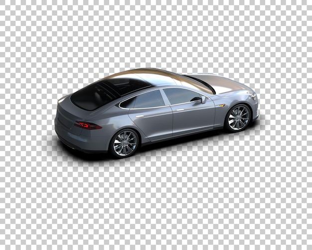 Ilustración de renderización 3D de automóviles modernos aislados en el fondo