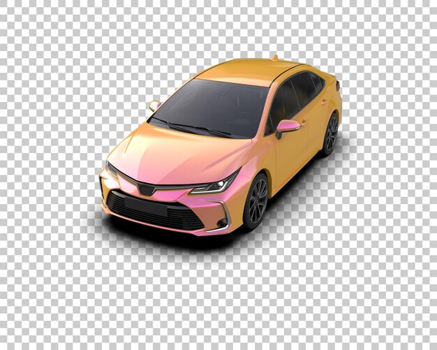 Ilustración de renderización 3D de automóviles modernos aislados en el fondo