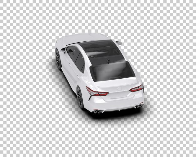 Ilustración de renderización 3D de automóviles modernos aislados en el fondo