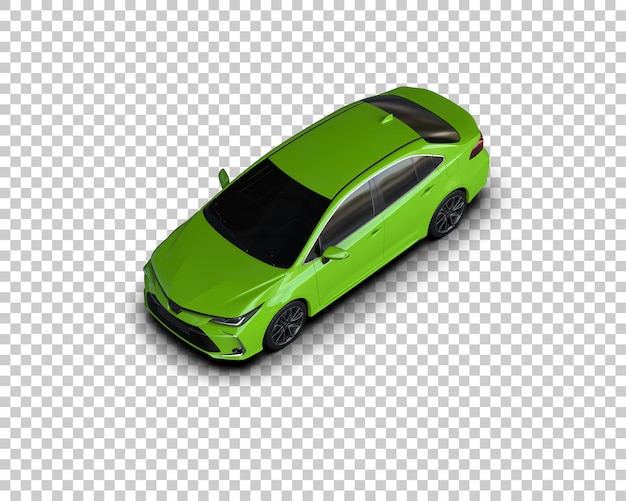 Ilustración de renderización 3D de automóviles modernos aislados en el fondo