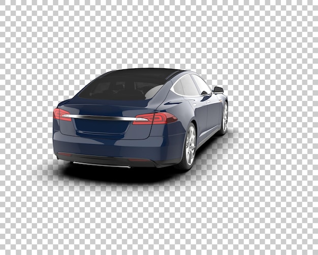 Ilustración de renderización 3D de automóviles modernos aislados en el fondo