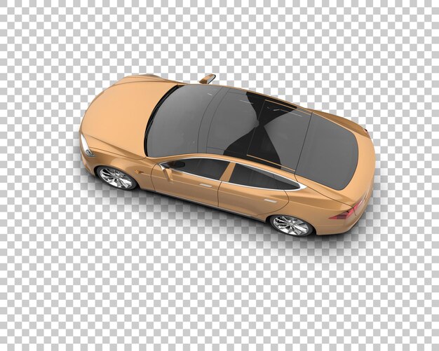 Ilustración de renderización 3D de automóviles modernos aislados en el fondo