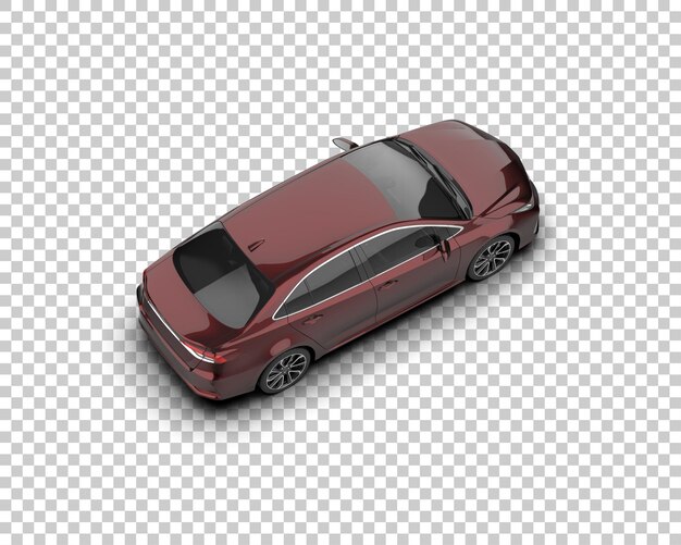 Ilustración de renderización 3D de automóviles modernos aislados en el fondo