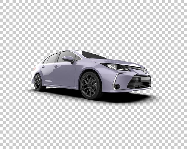 Ilustración de renderización 3D de automóviles modernos aislados en el fondo