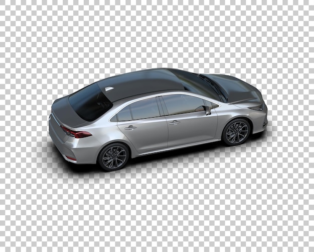 Ilustración de renderización 3D de automóviles modernos aislados en el fondo