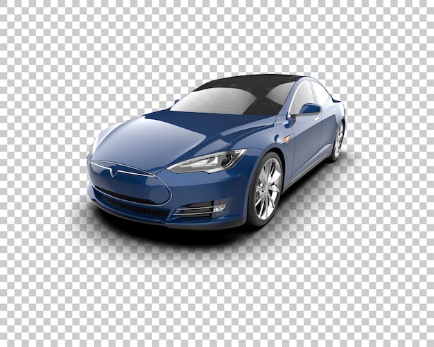 Ilustración de renderización 3D de automóviles modernos aislados en el fondo