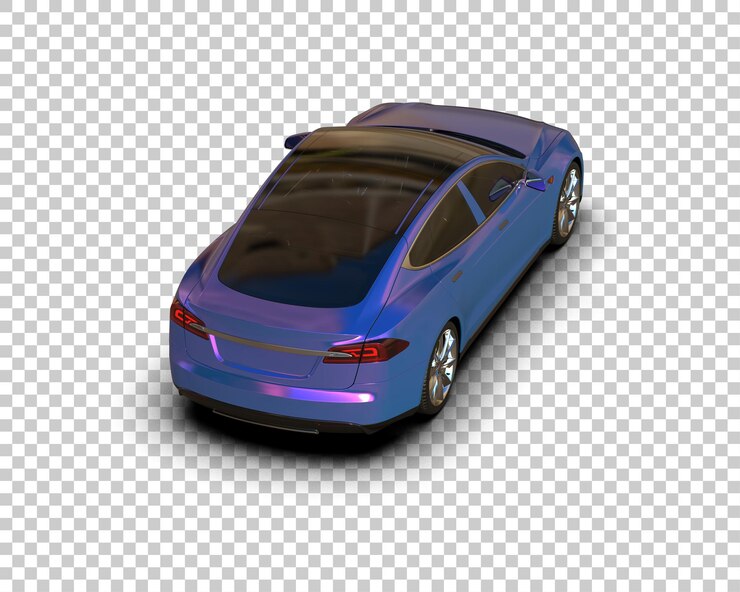 PSD ilustración de renderización 3d de automóviles modernos aislados en el fondo