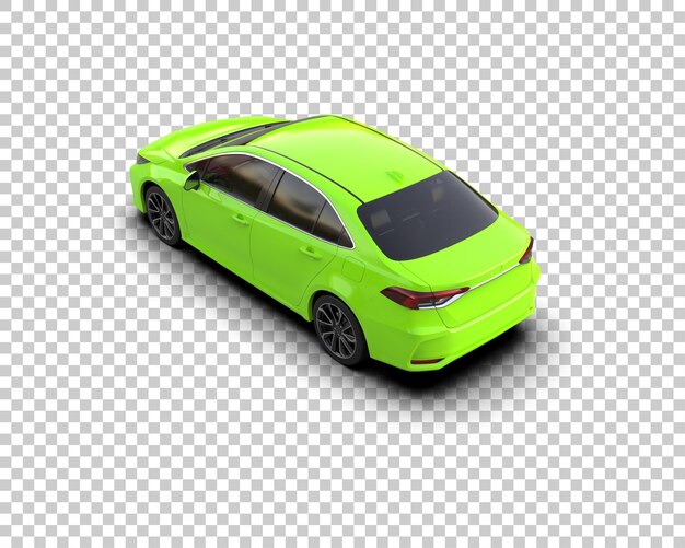 Ilustración de renderización 3D de automóviles modernos aislados en el fondo