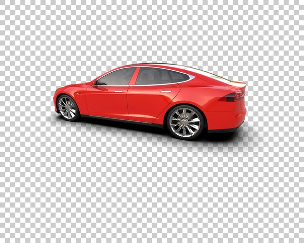 Ilustración de renderización 3D de automóviles modernos aislados en el fondo