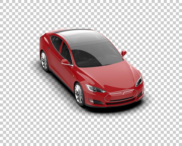Ilustración de renderización 3D de automóviles modernos aislados en el fondo
