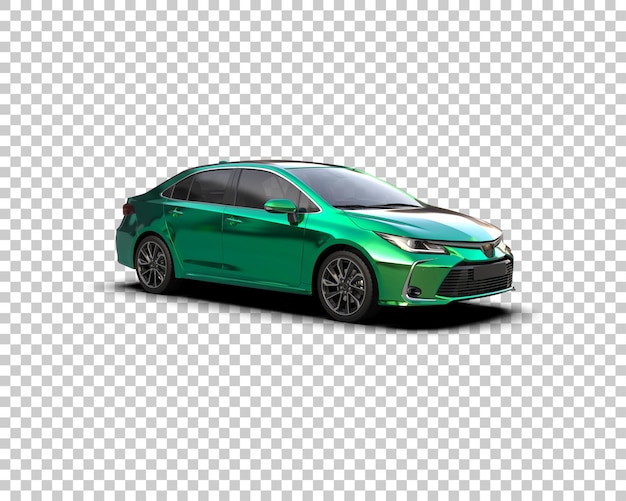 Ilustración de renderización 3D de automóviles modernos aislados en el fondo
