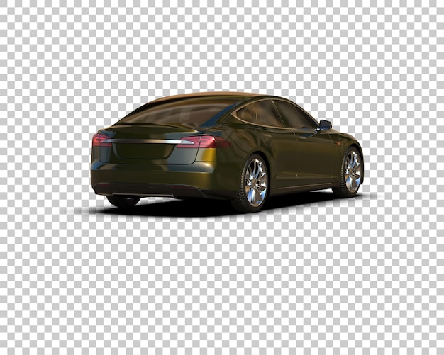 Ilustración de renderización 3D de automóviles modernos aislados en el fondo