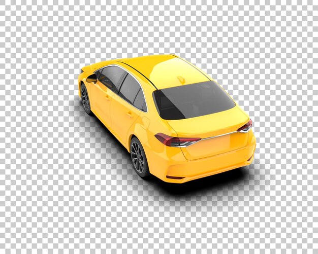 Ilustración de renderización 3D de automóviles modernos aislados en el fondo