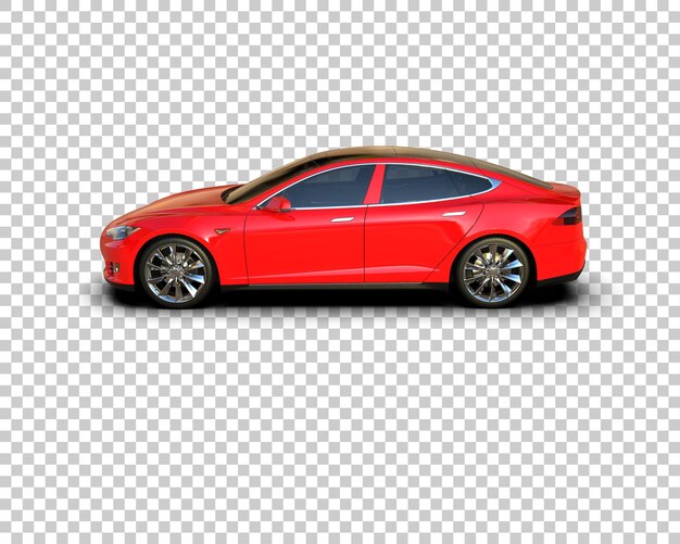 Ilustración de renderización 3D de automóviles modernos aislados en el fondo