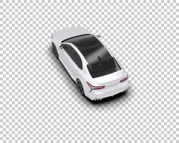 Ilustración de renderización 3D de automóviles modernos aislados en el fondo
