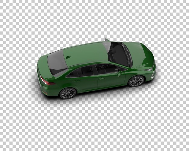 Ilustración de renderización 3D de automóviles modernos aislados en el fondo