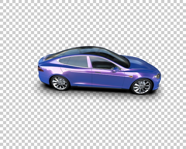 Ilustración de renderización 3D de automóviles modernos aislados en el fondo