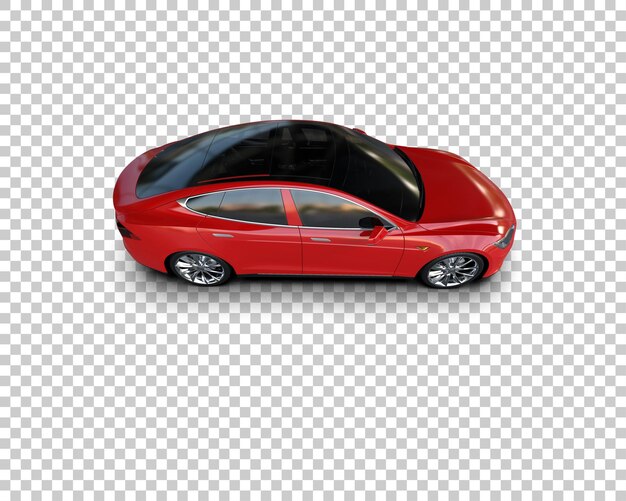 Ilustración de renderización 3D de automóviles modernos aislados en el fondo