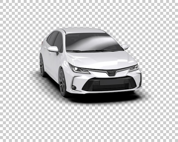 Ilustración de renderización 3D de automóviles modernos aislados en el fondo