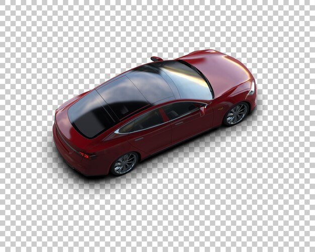 Ilustración de renderización 3D de automóviles modernos aislados en el fondo