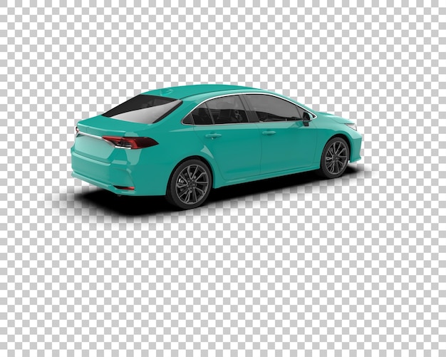 Ilustración de renderización 3D de automóviles modernos aislados en el fondo