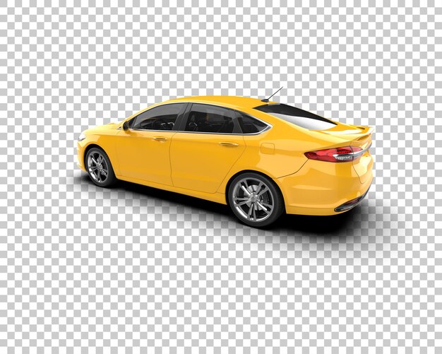 Ilustración de renderización 3D de automóviles modernos aislados en el fondo