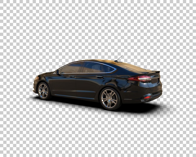 Ilustración de renderización 3D de automóviles modernos aislados en el fondo