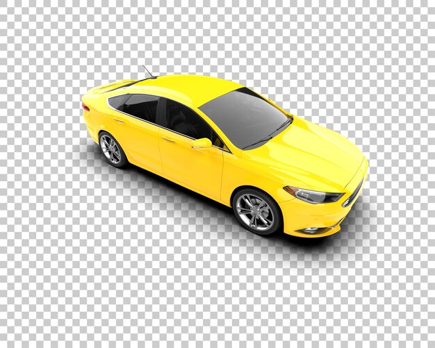 Ilustración de renderización 3D de automóviles modernos aislados en el fondo