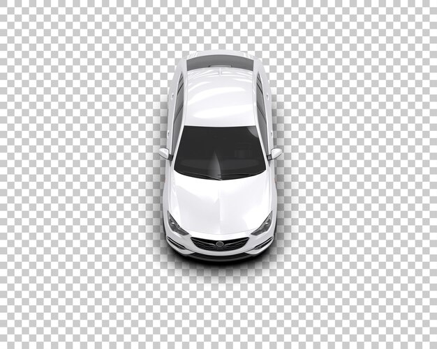 Ilustración de renderización 3D de automóviles modernos aislados en el fondo
