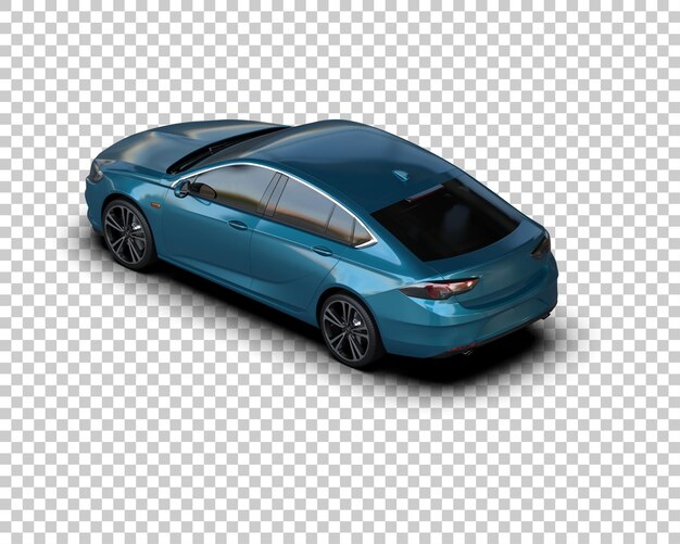 Ilustración de renderización 3D de automóviles modernos aislados en el fondo