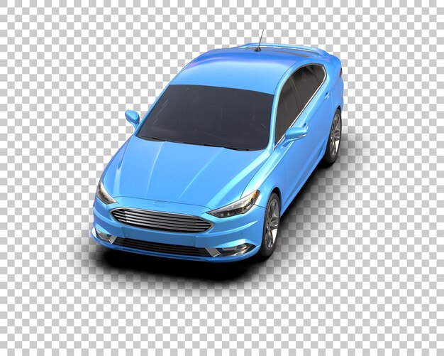 Ilustración de renderización 3D de automóviles modernos aislados en el fondo