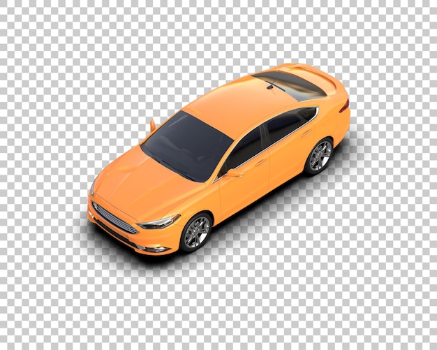 Ilustración de renderización 3D de automóviles modernos aislados en el fondo