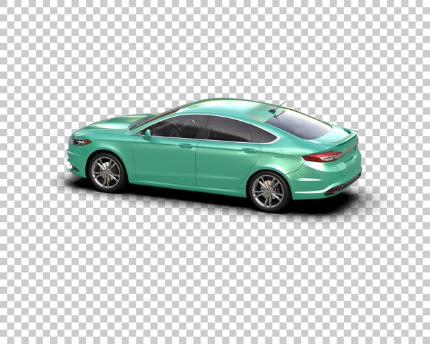 Ilustración de renderización 3D de automóviles modernos aislados en el fondo