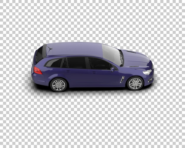 Ilustración de renderización 3D de automóviles modernos aislados en el fondo